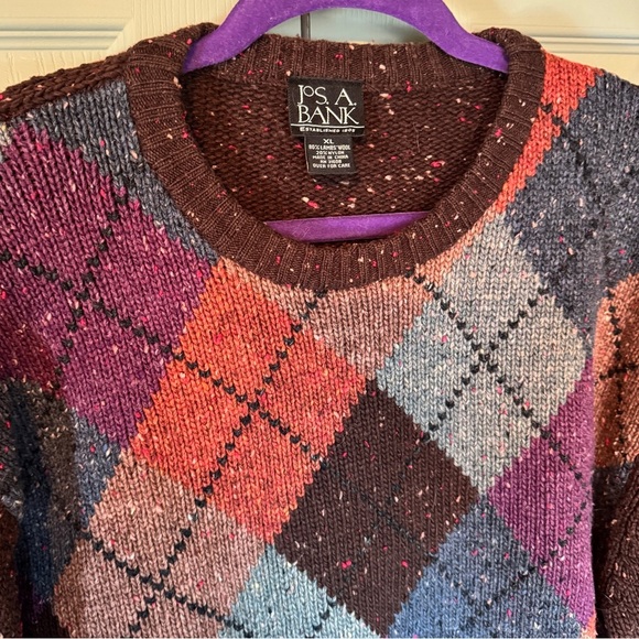 Jos. A. Bank Argyle Patterned Sweater - Picture 3 of 3